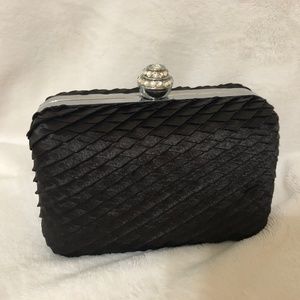 Evening satin clutch